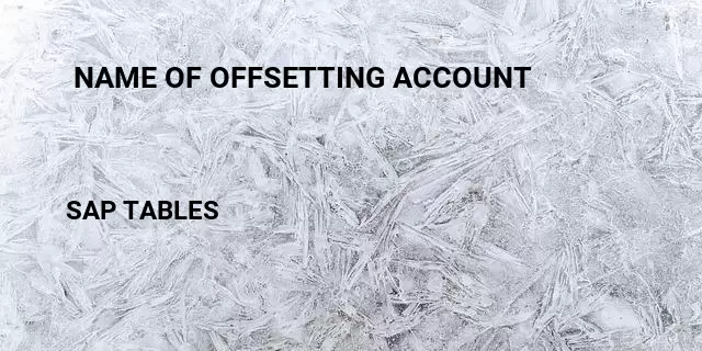  name of offsetting account Table in SAP