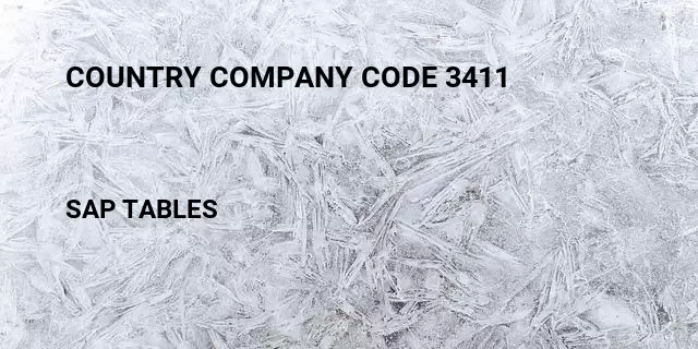 Country company code 3411 Table in SAP