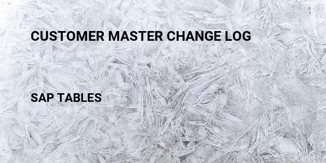 Customer master change log Table in SAP