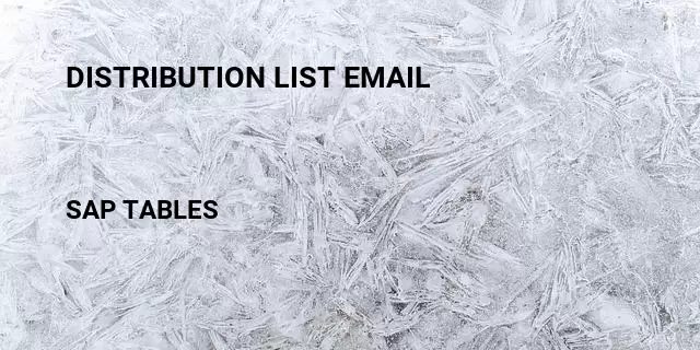 Distribution list email Table in SAP
