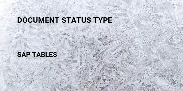 Document status type Table in SAP