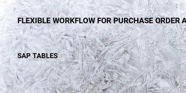 Flexible workflow for purchase order approval Table in SAP