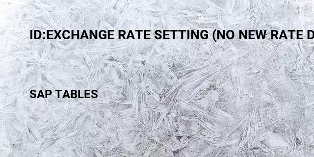 Id:exchange rate setting (no new rate determ.in bill.doc.) Table in SAP