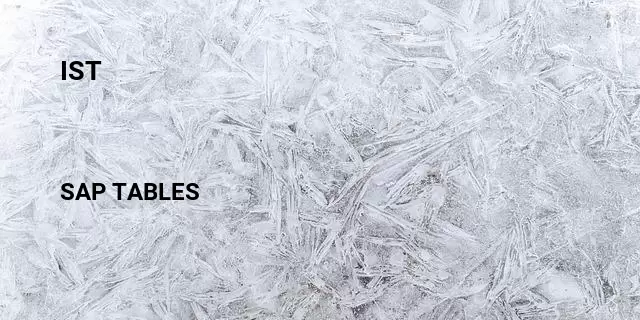 Ist Table in SAP