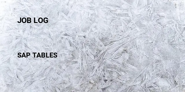 Job log Table in SAP