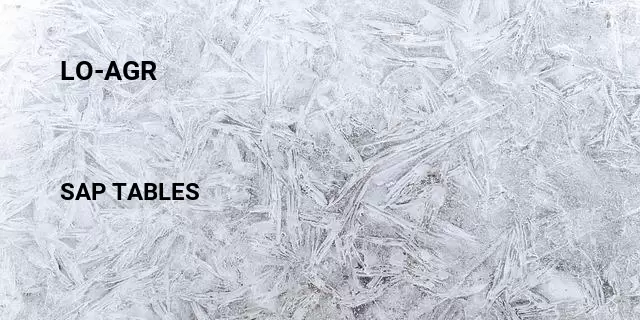 Lo-agr Table in SAP