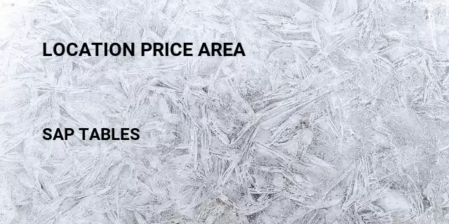 Location price area Table in SAP