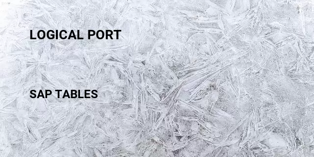 Logical port Table in SAP