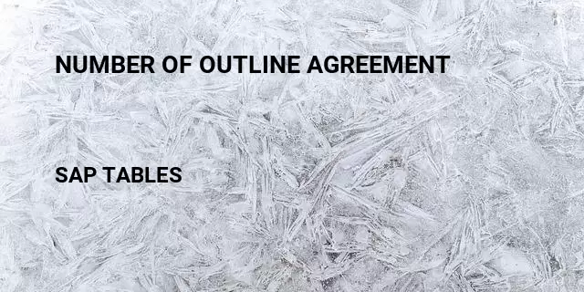 Number of outline agreement Table in SAP
