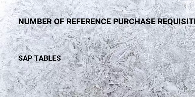 Number of reference purchase requisition Table in SAP