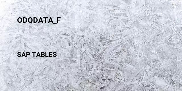 Odqdata_f Table in SAP