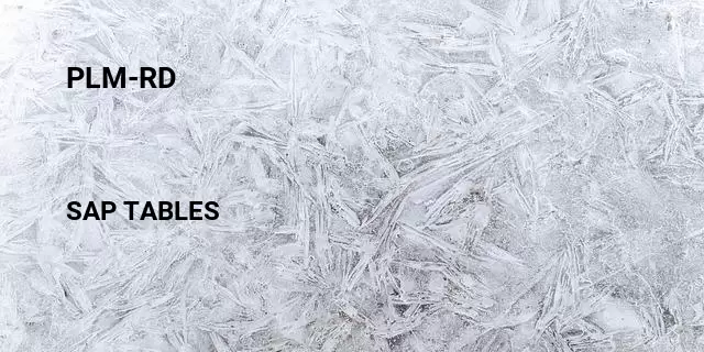 Plm-rd Table in SAP