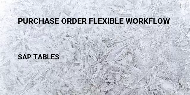 Purchase order flexible workflow Table in SAP