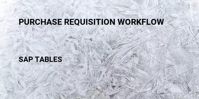 Purchase requisition workflow Table in SAP