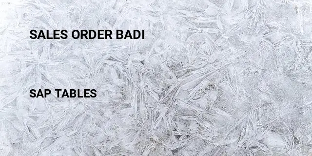 Sales order badi Table in SAP