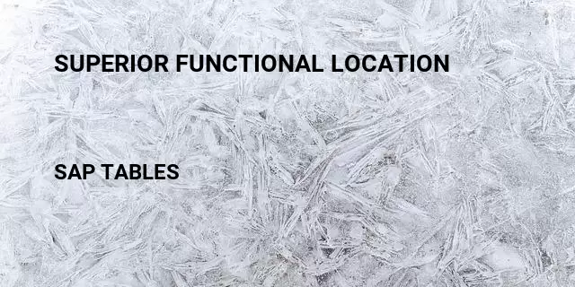 Superior functional location Table in SAP