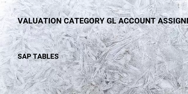 Valuation category gl account assignment Table in SAP