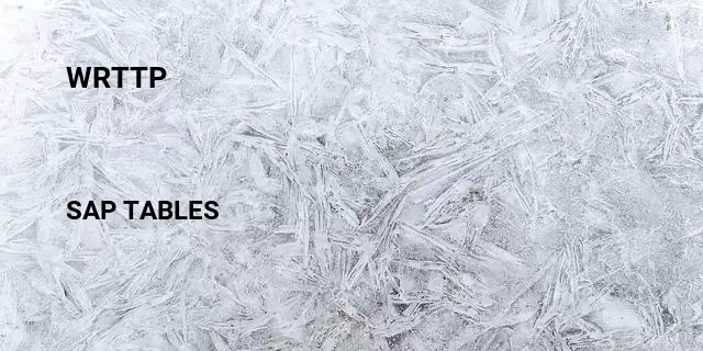 Wrttp Table in SAP