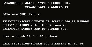 ABAP SELECT-OPTIONS sample program